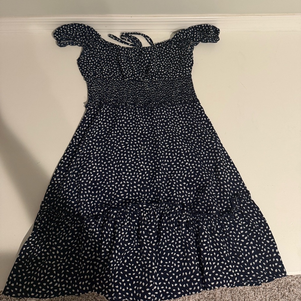 NEVER WORN! Navy Blue Floral Dress